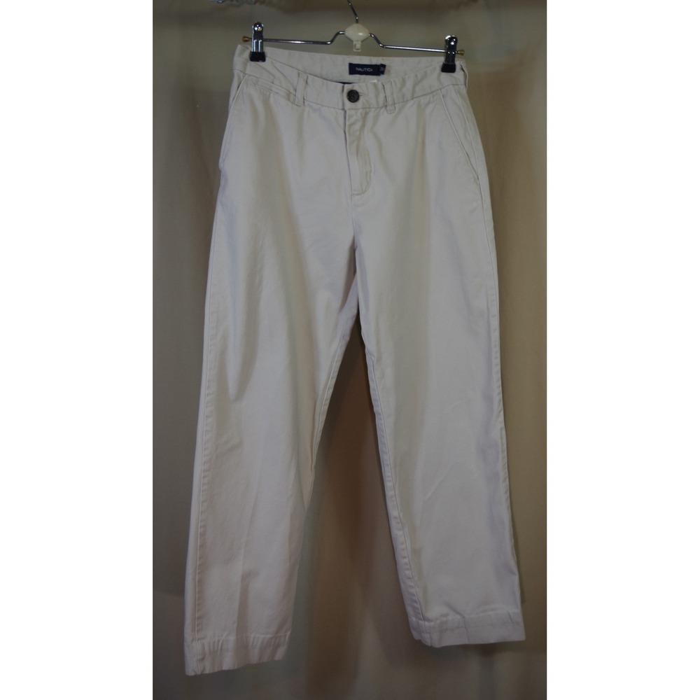 Nautica Women's‎ Size 20 Cream Beige Chino Pants Straight Leg 100% Cotton